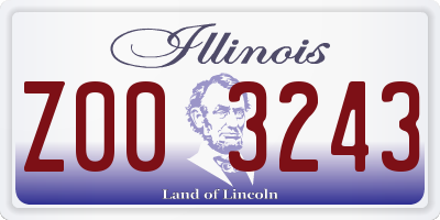 IL license plate Z003243