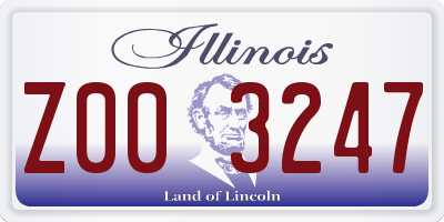 IL license plate Z003247