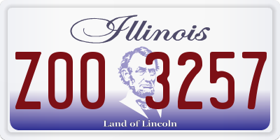 IL license plate Z003257