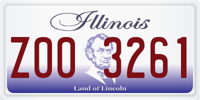 IL license plate Z003261