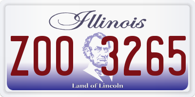 IL license plate Z003265