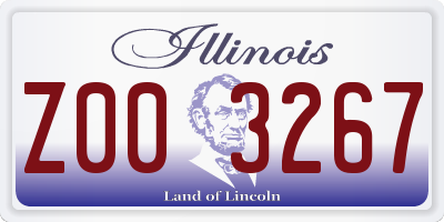 IL license plate Z003267