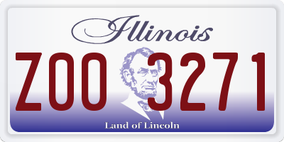 IL license plate Z003271