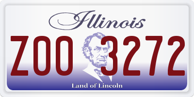 IL license plate Z003272