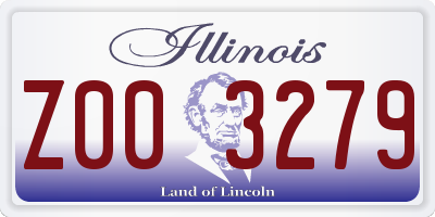 IL license plate Z003279