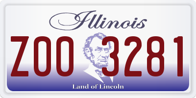 IL license plate Z003281