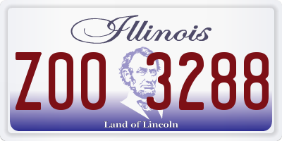 IL license plate Z003288