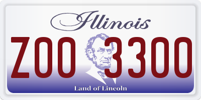 IL license plate Z003300
