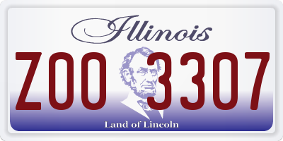 IL license plate Z003307