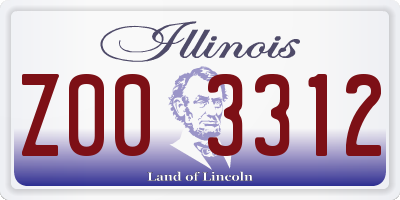 IL license plate Z003312