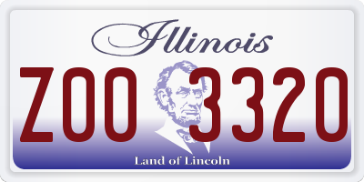 IL license plate Z003320