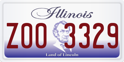 IL license plate Z003329