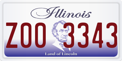 IL license plate Z003343