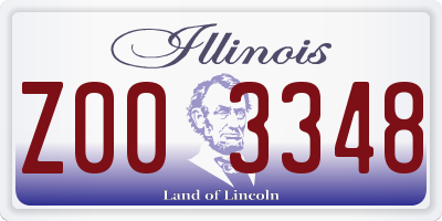 IL license plate Z003348