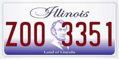 IL license plate Z003351
