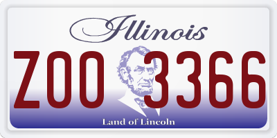 IL license plate Z003366