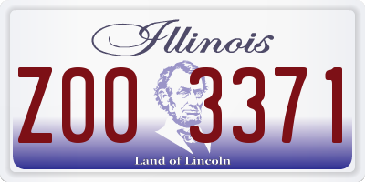 IL license plate Z003371