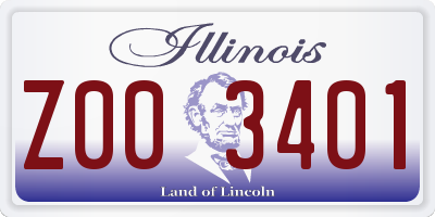 IL license plate Z003401