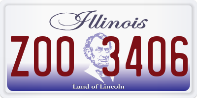 IL license plate Z003406
