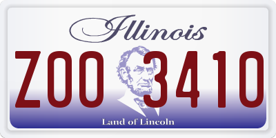 IL license plate Z003410