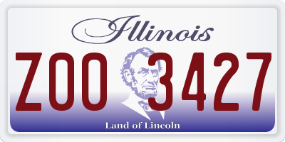 IL license plate Z003427