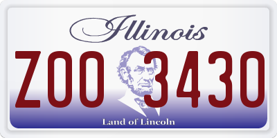IL license plate Z003430