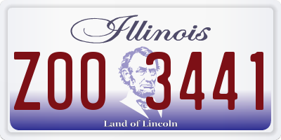 IL license plate Z003441