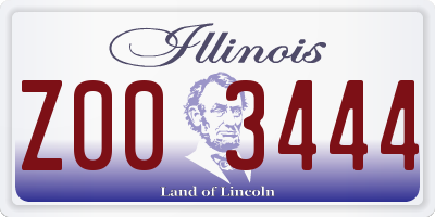 IL license plate Z003444
