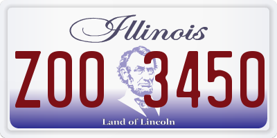 IL license plate Z003450