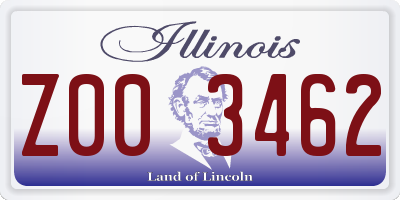 IL license plate Z003462