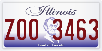 IL license plate Z003463