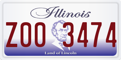 IL license plate Z003474
