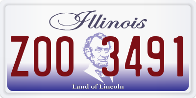 IL license plate Z003491
