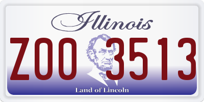 IL license plate Z003513