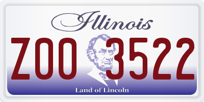 IL license plate Z003522
