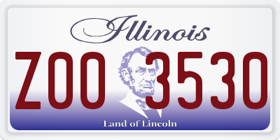 IL license plate Z003530