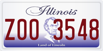 IL license plate Z003548