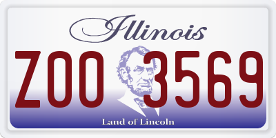 IL license plate Z003569