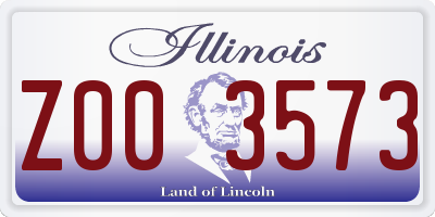 IL license plate Z003573