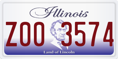 IL license plate Z003574