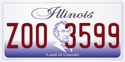 IL license plate Z003599