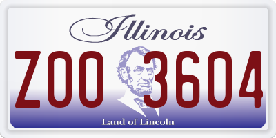 IL license plate Z003604