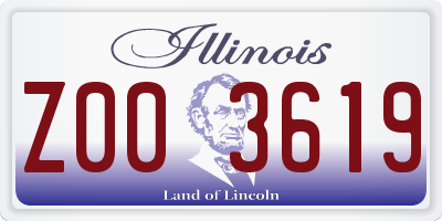 IL license plate Z003619