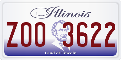 IL license plate Z003622