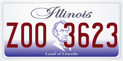 IL license plate Z003623