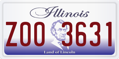 IL license plate Z003631