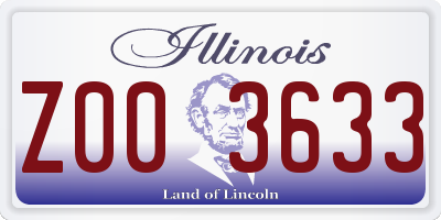 IL license plate Z003633