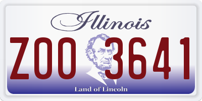 IL license plate Z003641