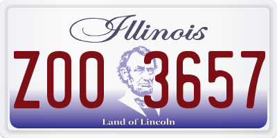 IL license plate Z003657