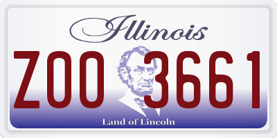 IL license plate Z003661